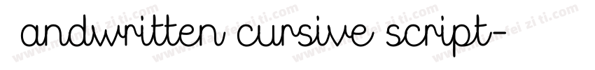 Handwritten cursive script字体转换
